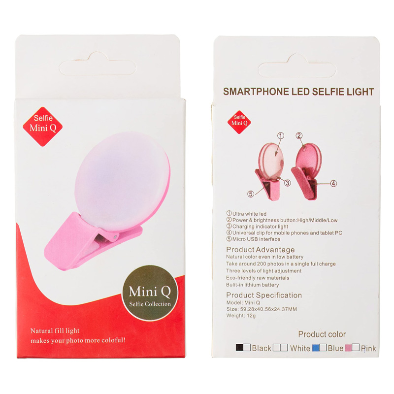 LED selfie stipaljka crna