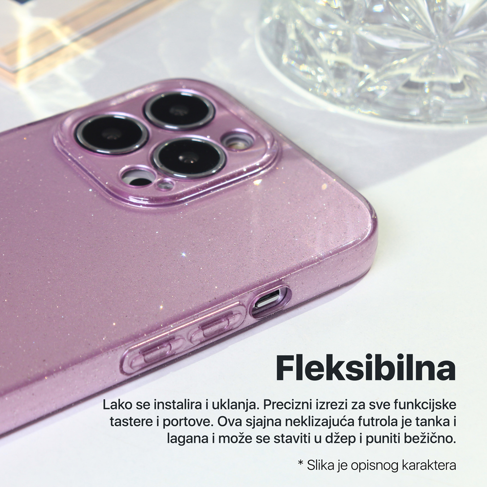 Torbica Sparkle Dust za Samsung A556B Galaxy A55 5G pink