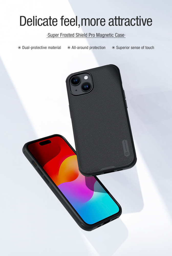 Torbica Nillkin Scrub Pro Magnetic za iPhone 15 6.1 crna