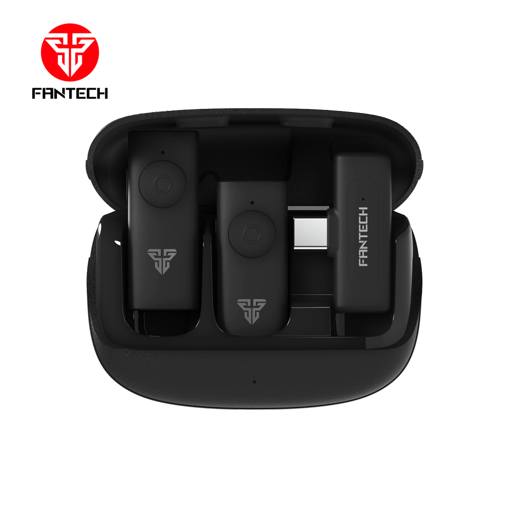 Mikrofon Wireless Fantech Lavalier Leviosa Air WMV21C (Dual Mic) Type C crni