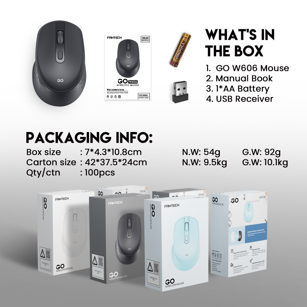 Mis Wireless Fantech W606 GO plavi