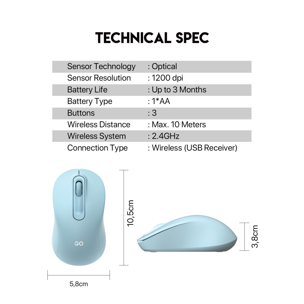 Mis Wireless Fantech W608 GO crni