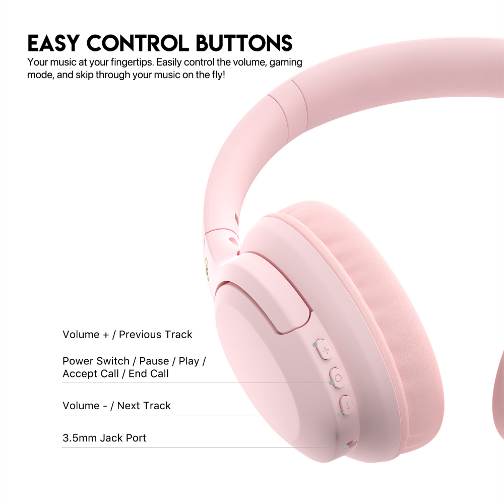 Bluetooth slusalice Fantech GO Vibe WH05 pink