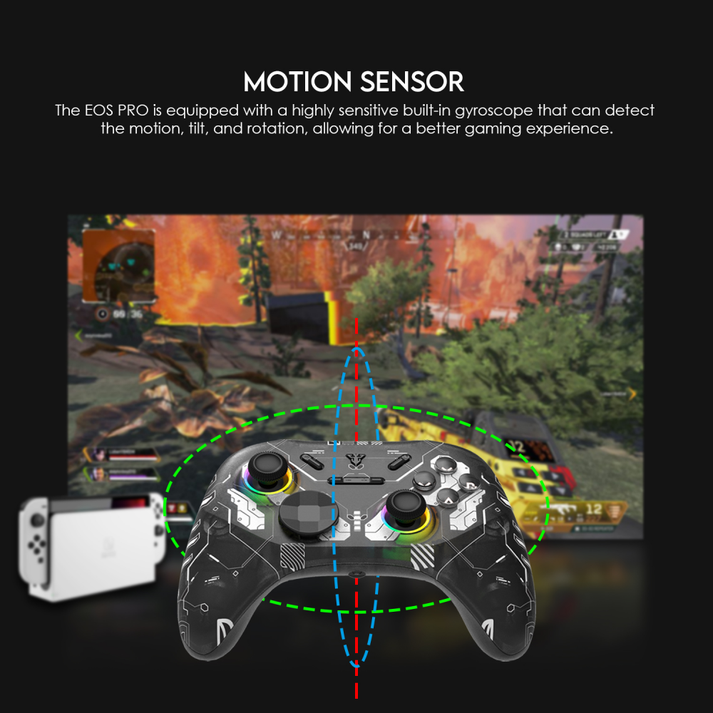 Joypad wireless Fantech WGP15 EOS PRO multiplatform RGB crni