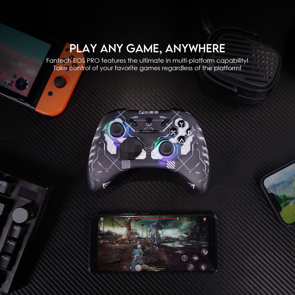 Joypad wireless Fantech WGP15 EOS PRO multiplatform RGB crni