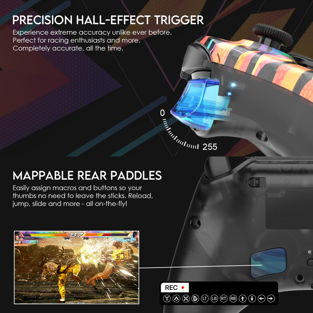 Joypad wireless Fantech WGP15 EOS PRO multiplatform RGB rainbow