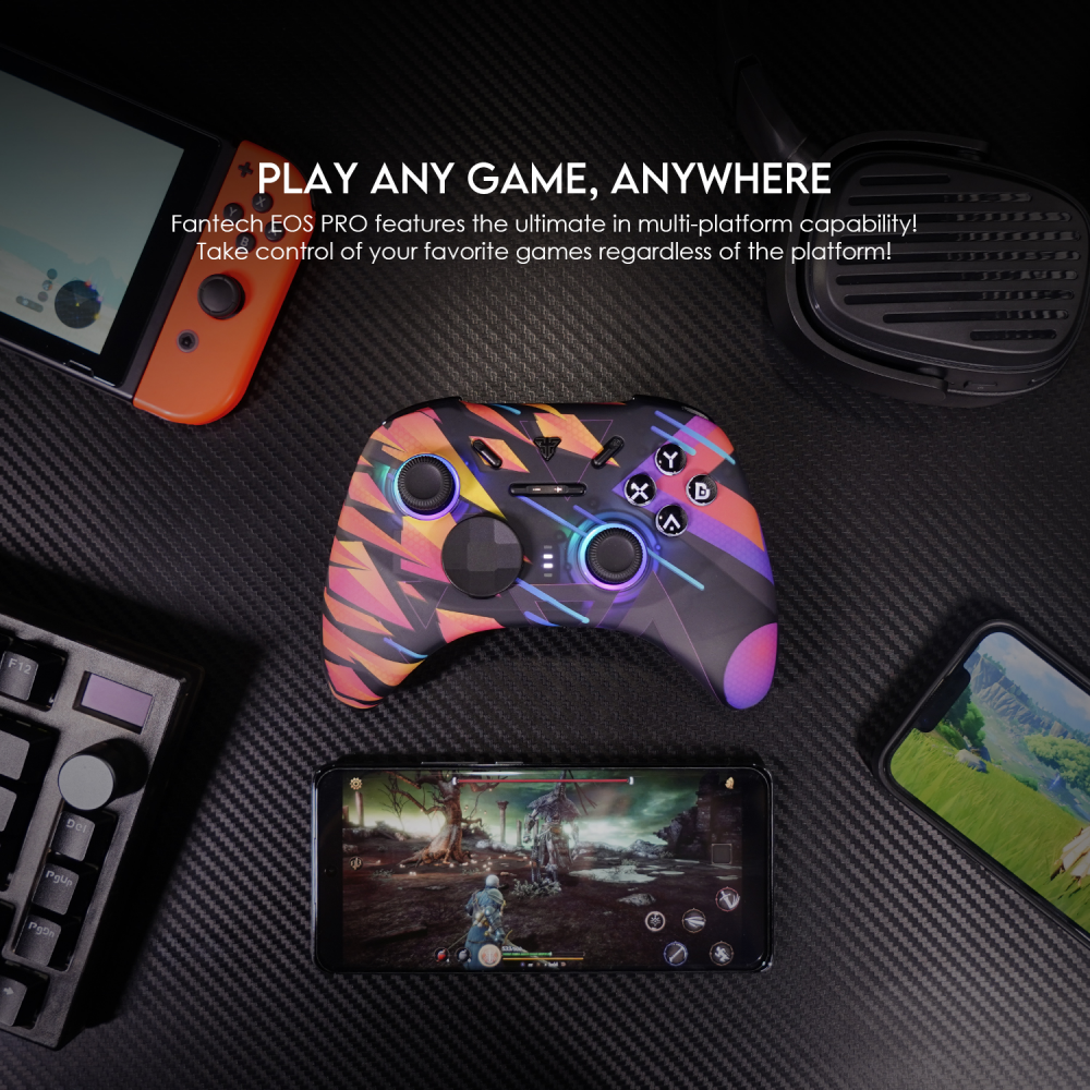 Joypad wireless Fantech WGP15 EOS PRO multiplatform RGB rainbow