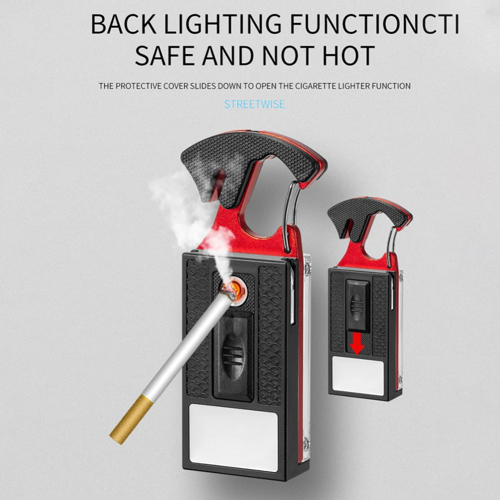 LED lampa privezak, otvarac za flase sa upaljacem i srafcigerima, crna
