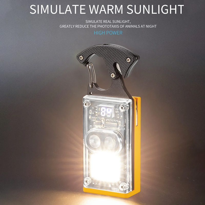 LED lampa privezak, otvarac za flase sa upaljacem i srafcigerima, crna
