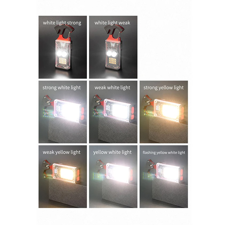 LED lampa privezak, otvarac za flase sa upaljacem i srafcigerima, crna