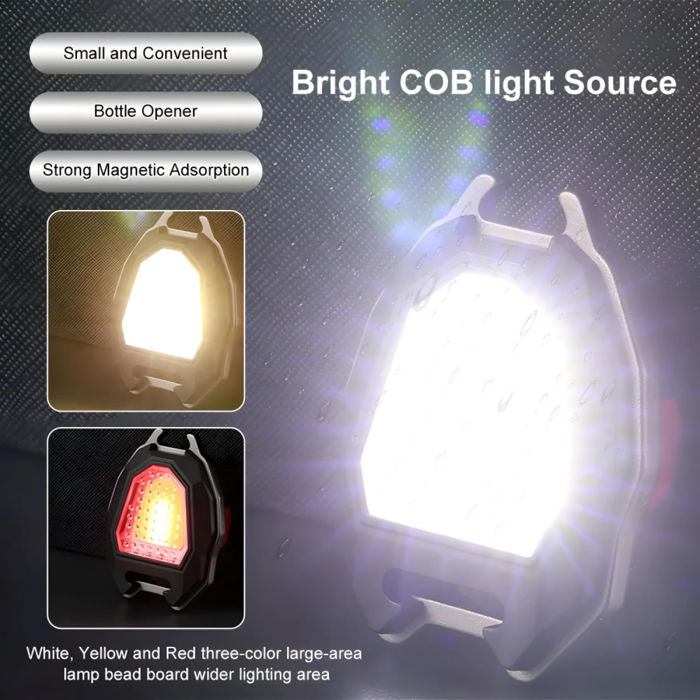 LED lampa privezak, otvarac za flase sa upaljacem, crna