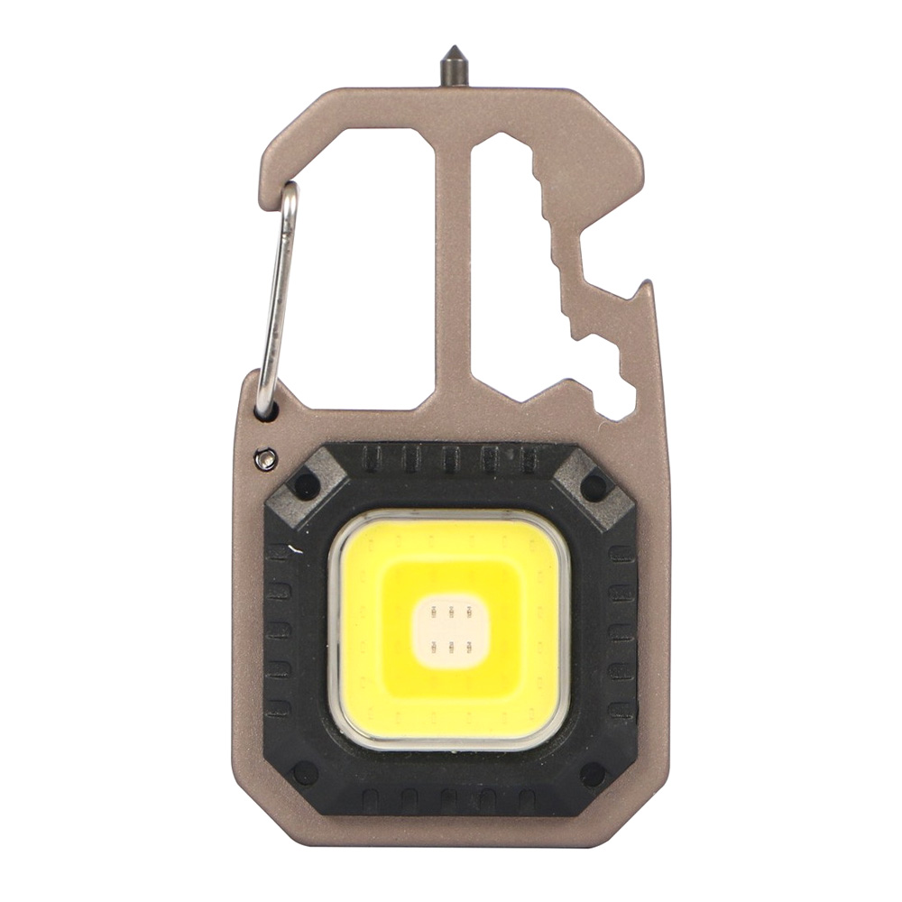LED lampa privezak, otvarac za flase, univerzalni kljuc sa razbijacem stakla i srafcigerima, crna