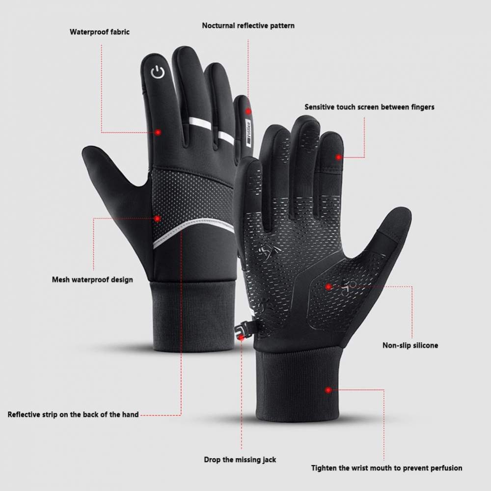 Rukavice za touch screen Vilico sive L