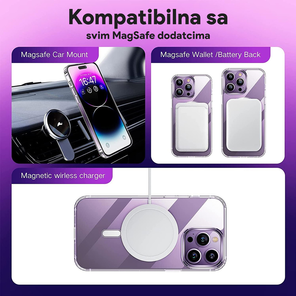 Torbica Magsafe za iPhone 13 Pro 6.1 transparent (IC)