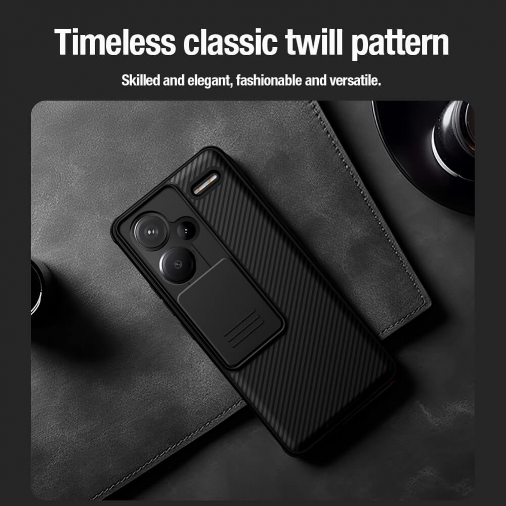 Torbica Nillkin CamShield Pro za Xiaomi Redmi Note 13 Pro Plus crna