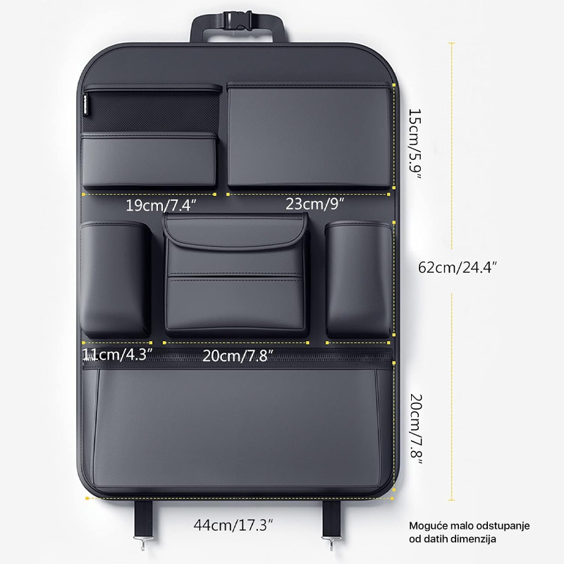 Organizer za auto sediste tip 2 crni