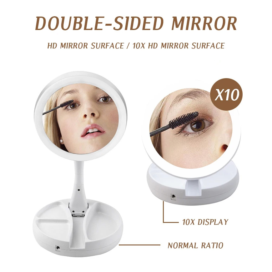 LED ogledalo za sminkanje belo