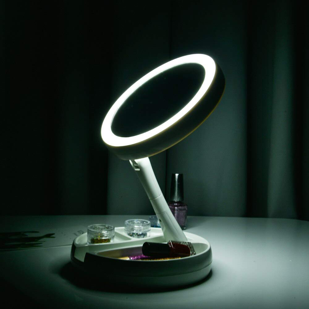 LED ogledalo za sminkanje belo