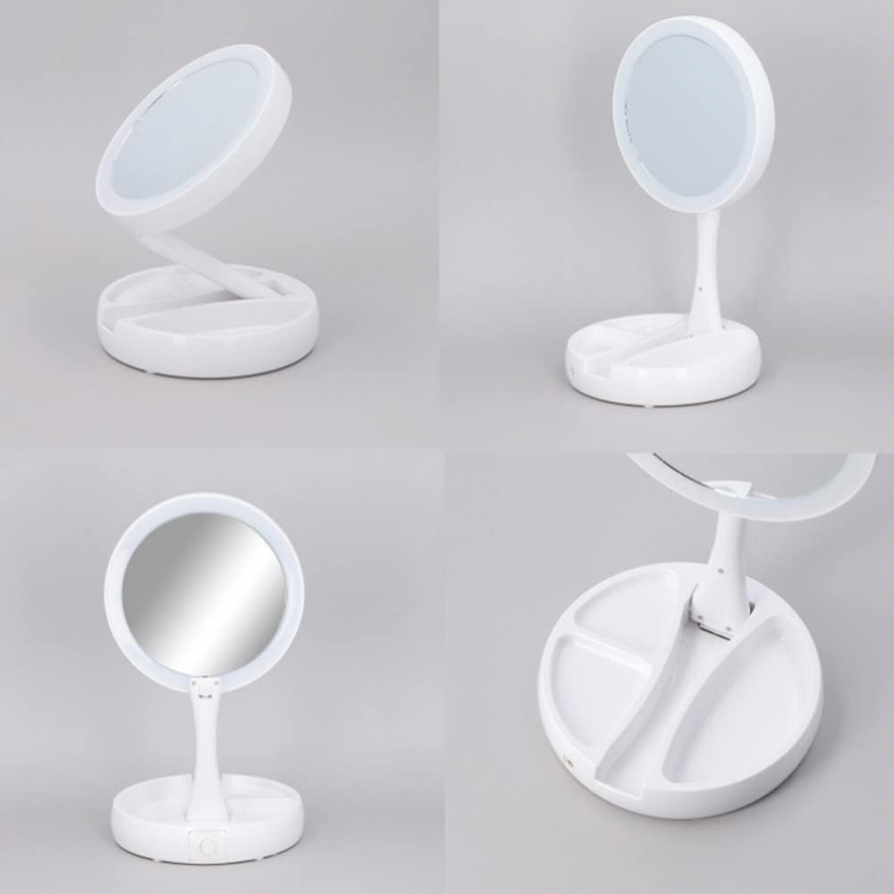 LED ogledalo za sminkanje belo