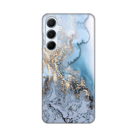 Torbica Silikonska Print za Samsung A556B Galaxy A55 5G Blue Gold Marble