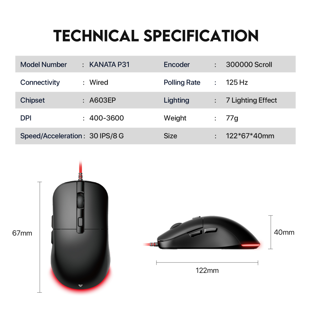 Combo set Gaming Fantech P31 Hero 3u1