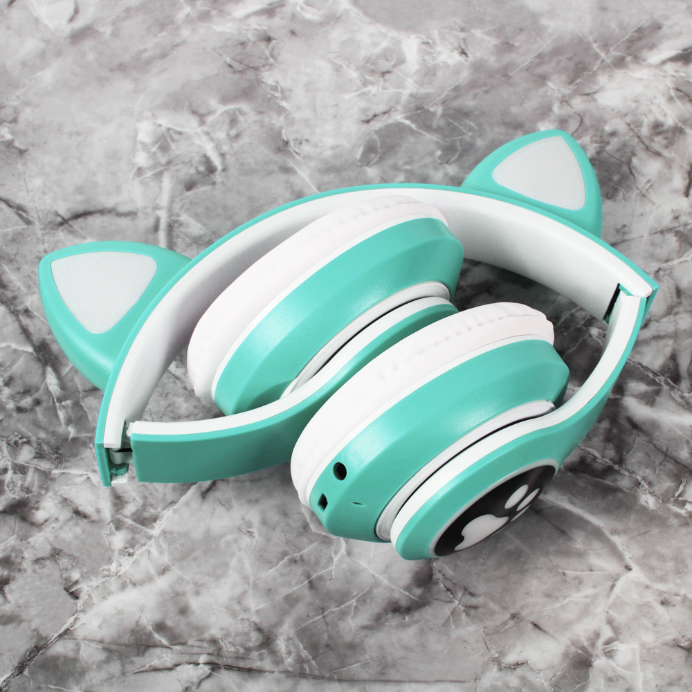 Bluetooth slusalice Cat Ear mint