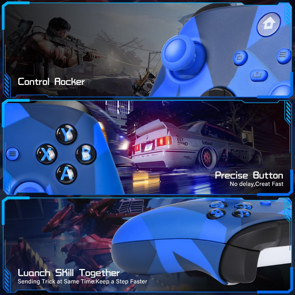 Joypad WIFI kontroler za XBOX One, XBOX X series, PC Windows, PS 3 mermerno plava