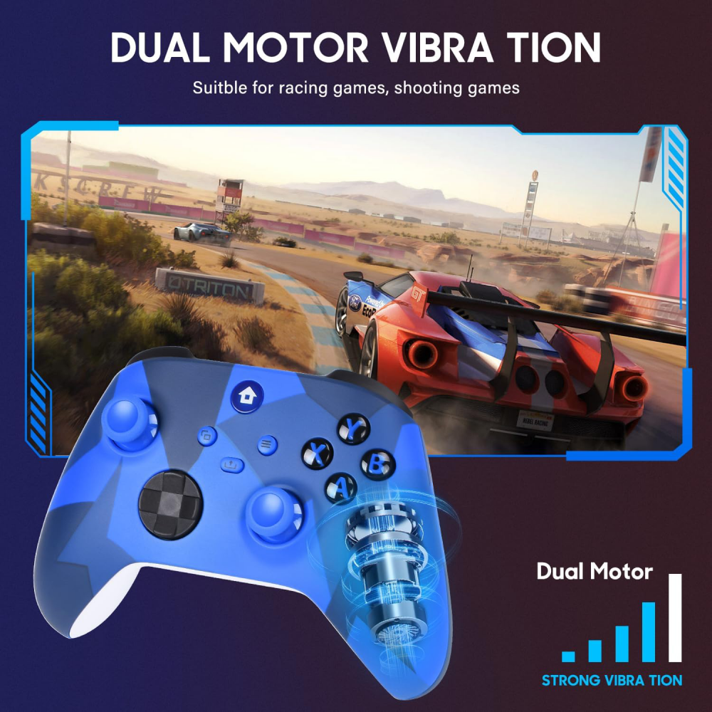 Joypad WIFI kontroler za XBOX One, XBOX X series, PC Windows, PS 3 mermerno plava