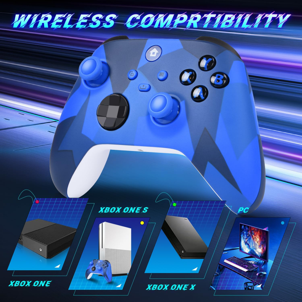 Joypad WIFI kontroler za XBOX One, XBOX X series, PC Windows, PS 3 mermerno plava