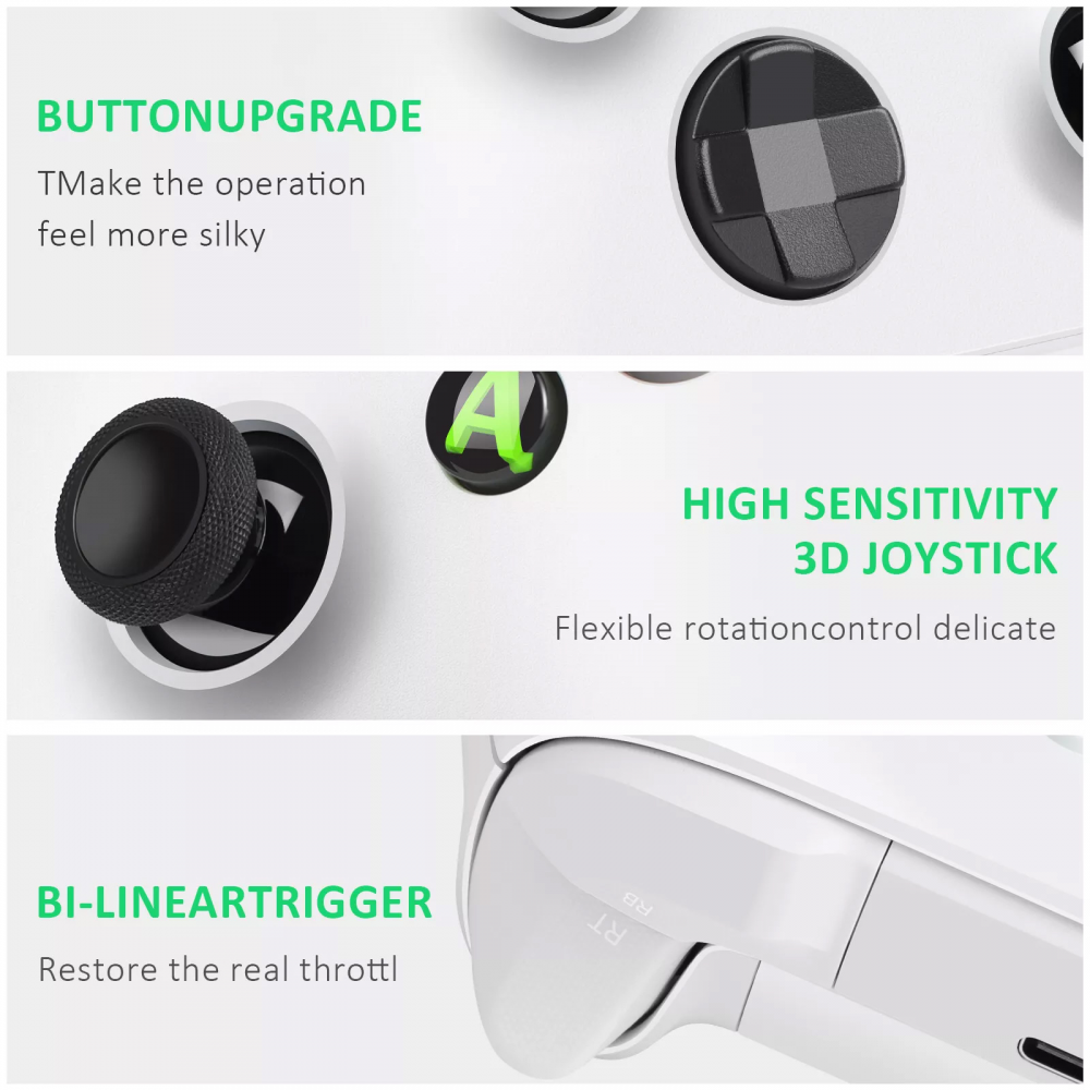 Joypad WIFI kontroler za XBOX One, XBOX X series, PC Windows, PS 3 mermerno plava