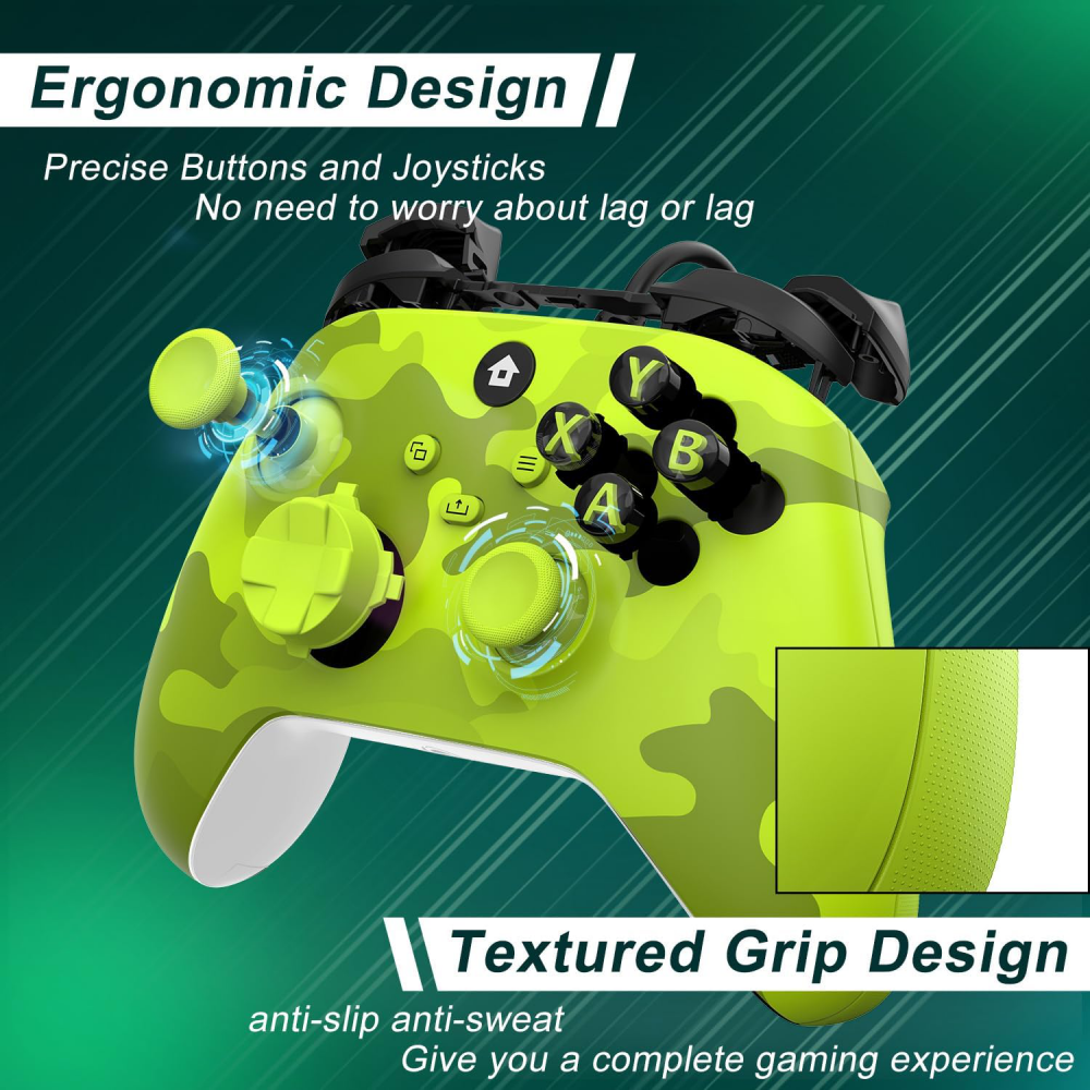 Joypad WIFI kontroler za XBOX One, XBOX X series, PC Windows, PS 3 army zelena