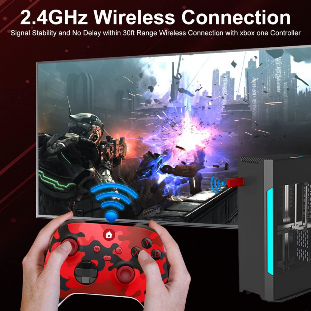Joypad WIFI kontroler za XBOX One, XBOX X series, PC Windows, PS 3 army zelena