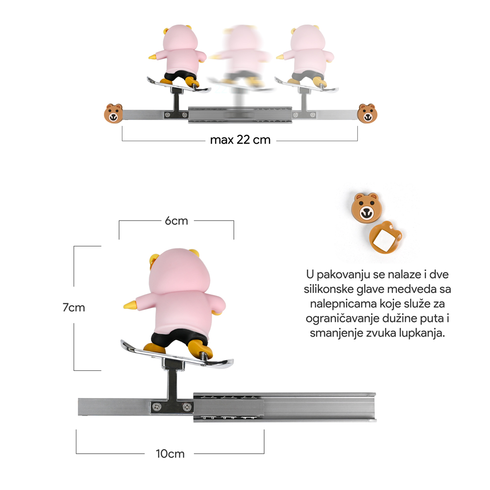 Auto igracka JWD Snowboard Teddy crna
