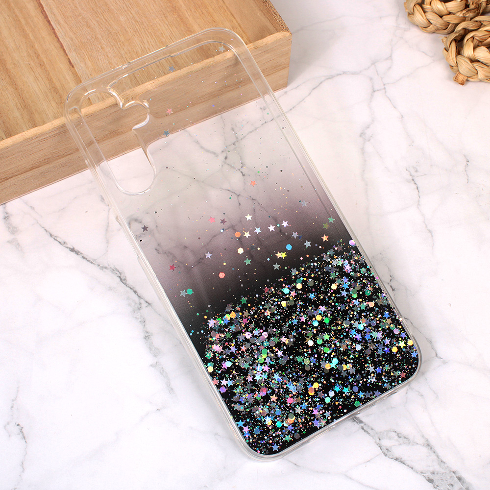 Torbica Silikonska Glitter za Samsung A156F Galaxy A15 5G crna