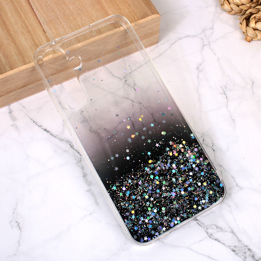 Torbica Silikonska Glitter za Samsung A556F Galaxy A55 5G crna