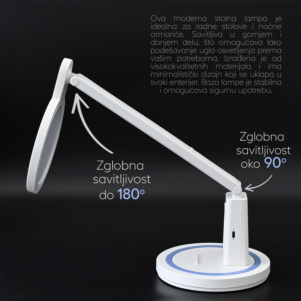 LED Lampa JWD stona bela