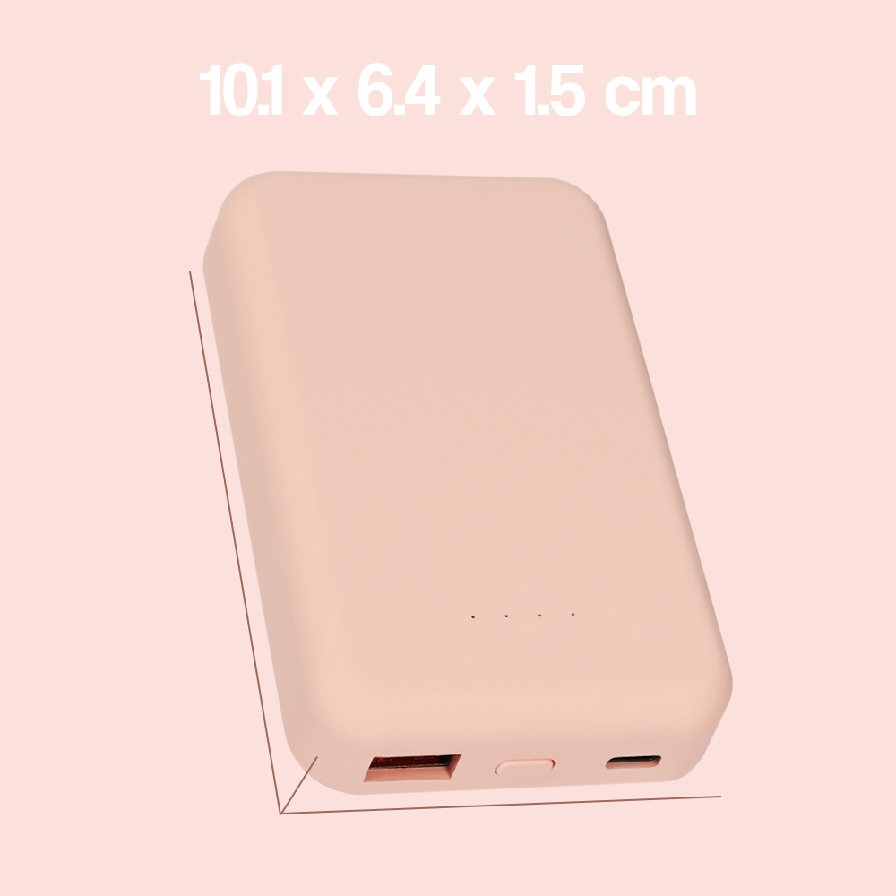 Power bank prenosiva baterija Magsafe PD 5000 mAh roze