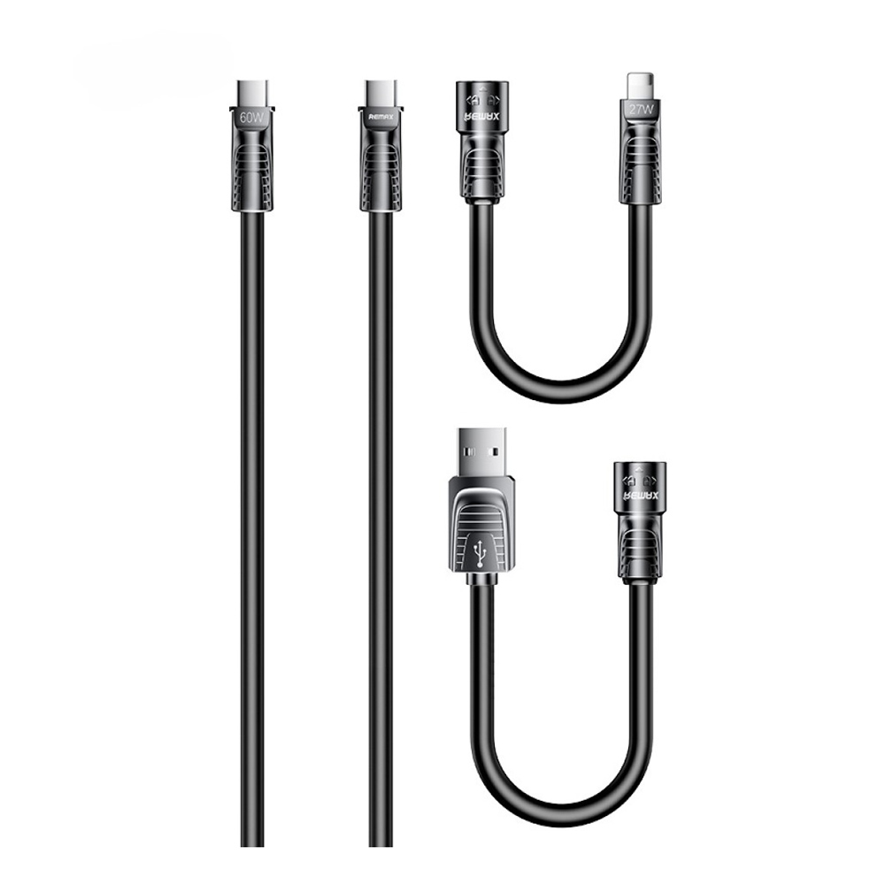 Data kabl REMAX RCC-168 Lyncharge Series 60w 4-in-1 Zinc Alloy  crni