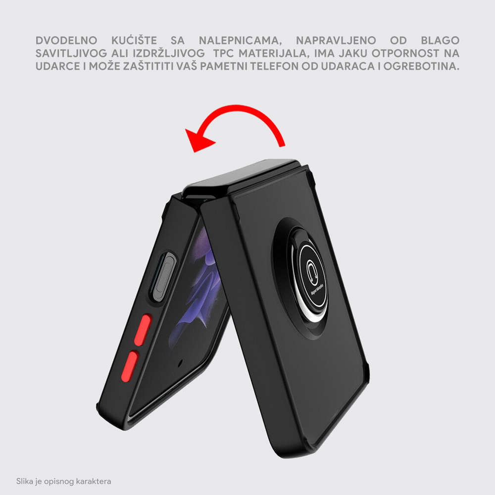 Torbica Frosted Shockproof za Samsung F741B/F761B Galaxy Z Flip 6/7 FE 5G svetlo plava