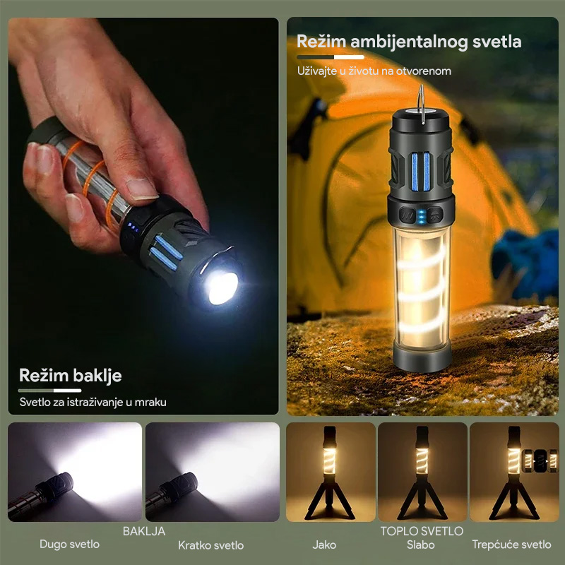 LED lampa sa aparatom protiv komaraca JWD crna
