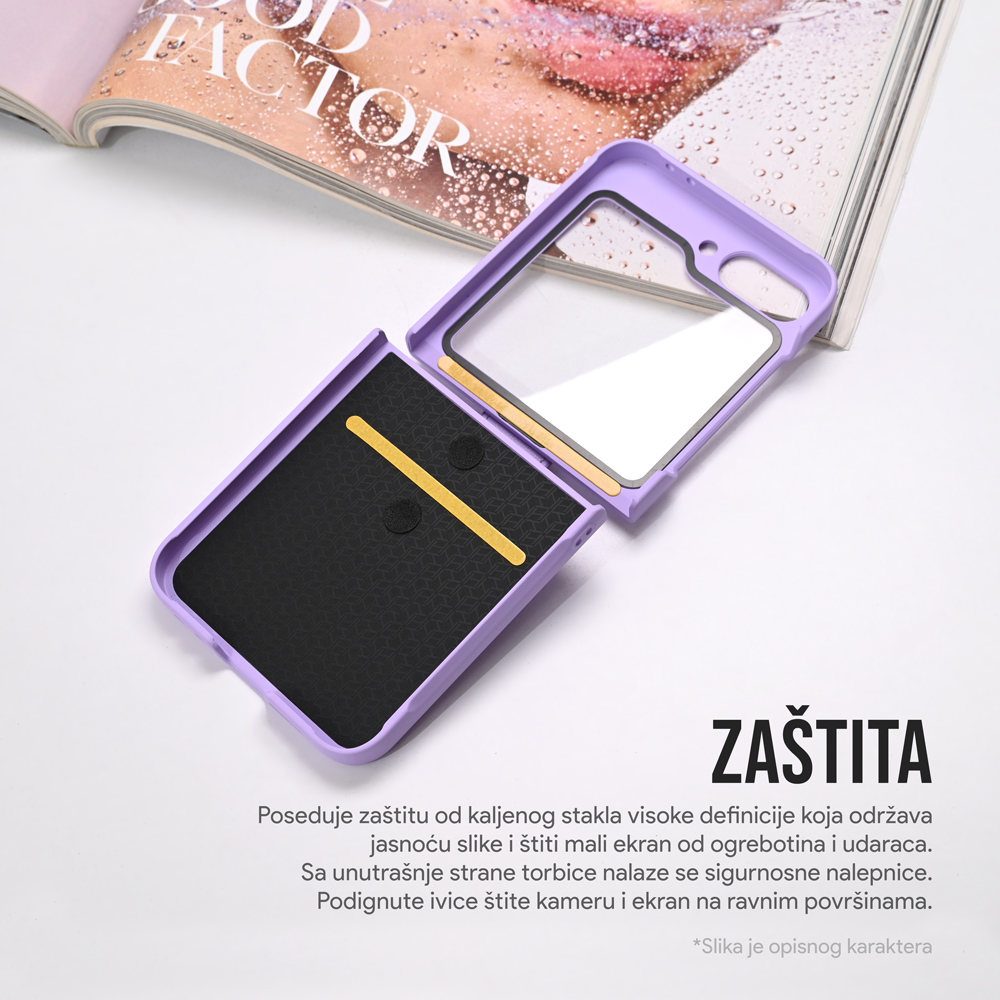 Torbica Slim PC Protective za Samsung F741B/F761B Galaxy Z Flip 6/7 FE 5G roze