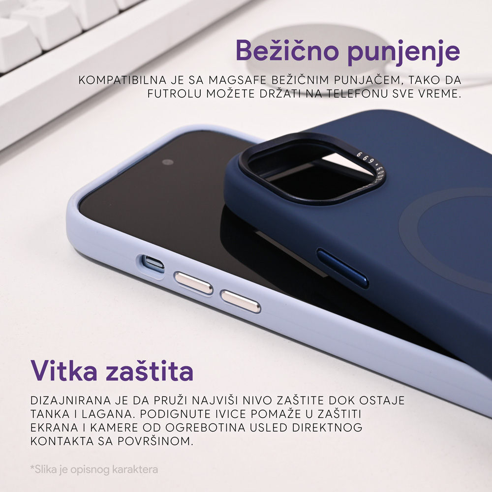 Torbica Magsafe Pure Plus za iPhone 13 Pro Max 6.7 ljubicasta