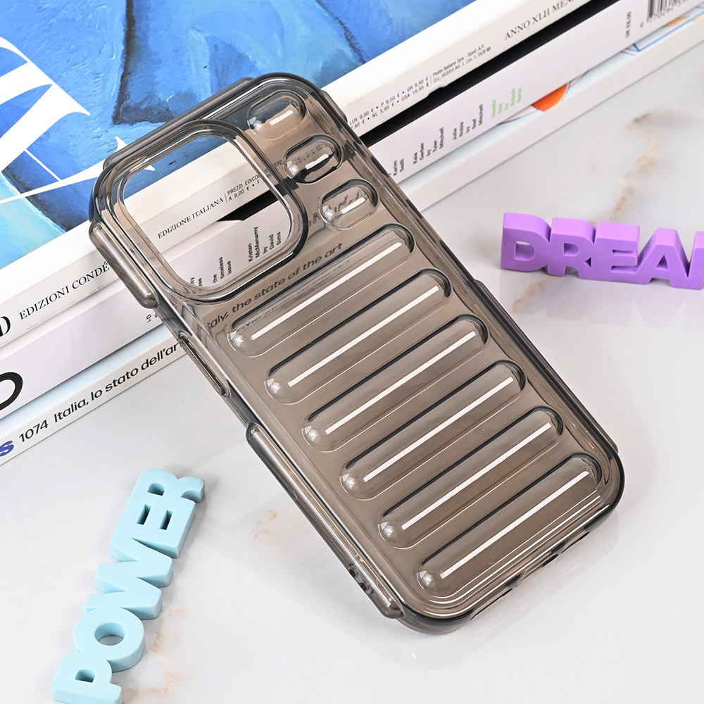 Torbica Color Rib za iPhone 15 Pro 6.1 siva