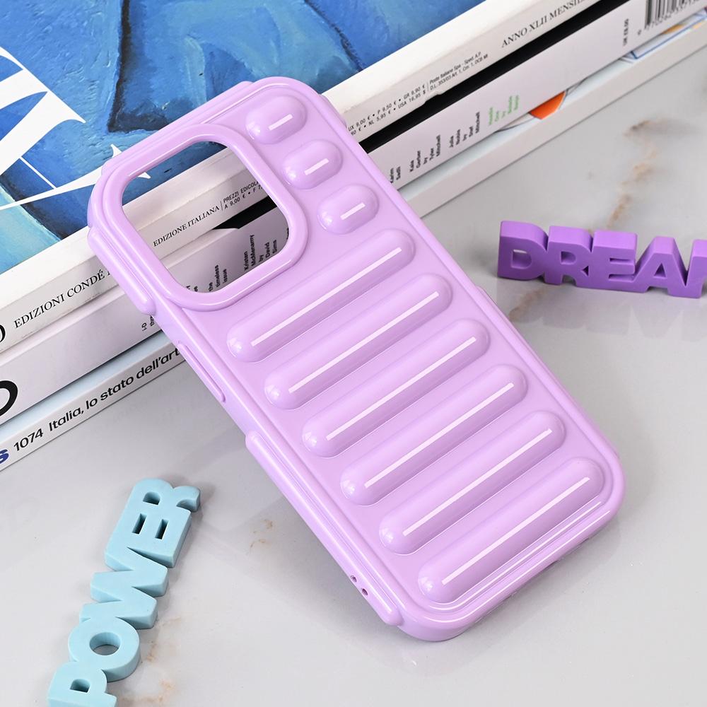Torbica Color Rib za iPhone 15 Pro 6.1 lila
