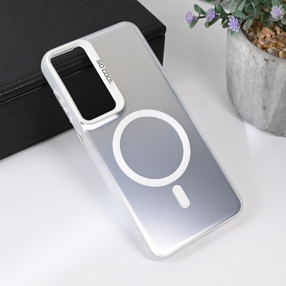Torbica Magsafe Clear za Samsung S926B Galaxy S24 Plus srebrna