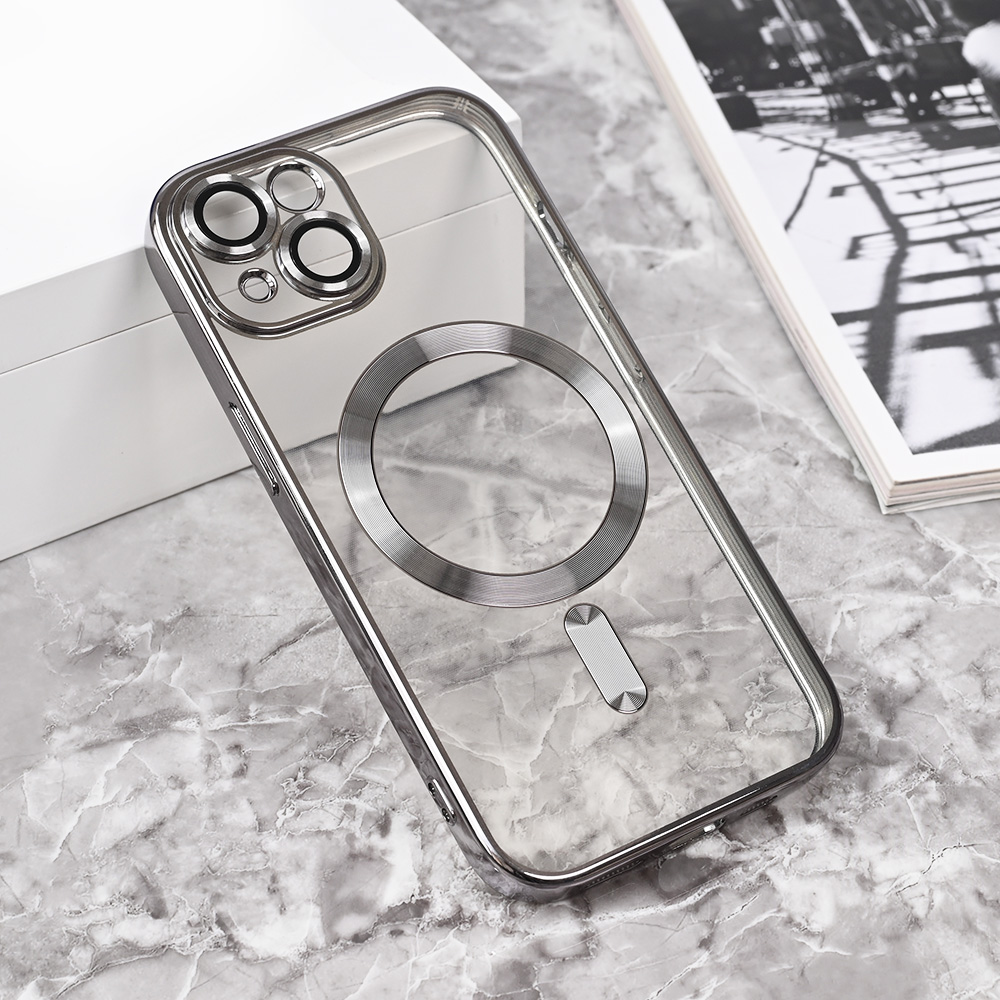 Torbica Magsafe Lux za iPhone 15 6.1 siva