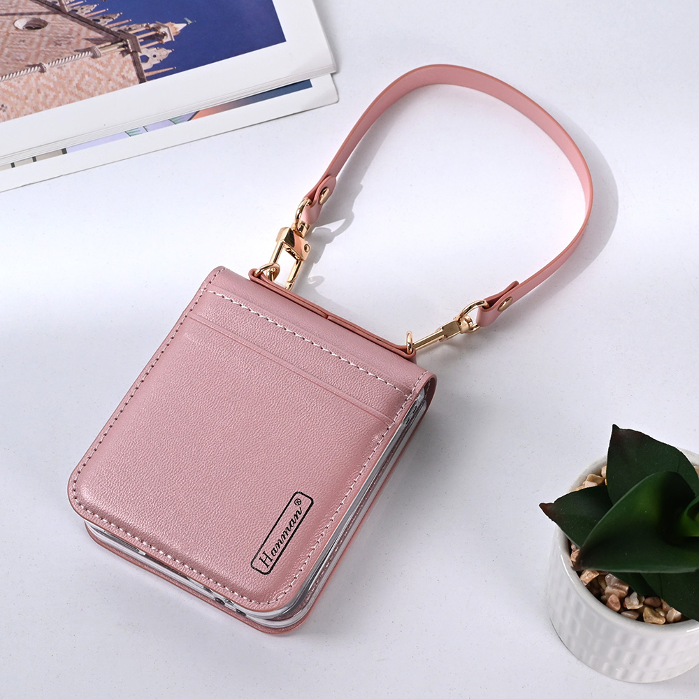 Torbica Hanman Canvas ORG za Samsung F741B/F761B Galaxy Z Flip 6/7 FE 5G roze