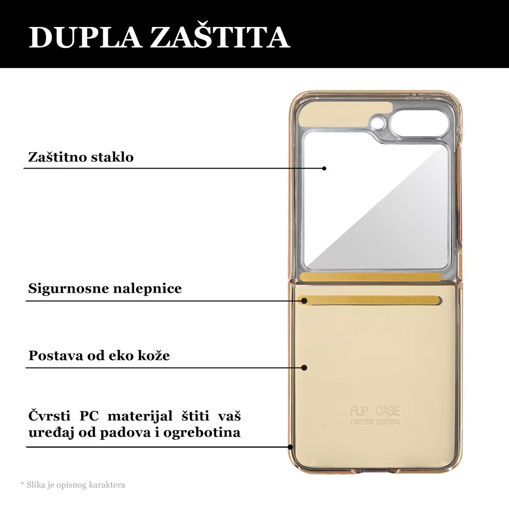 Torbica Luxurious Shell Pattern za Samsung F741B/F761B Galaxy Z Flip 6/7 FE 5G ljubicasta