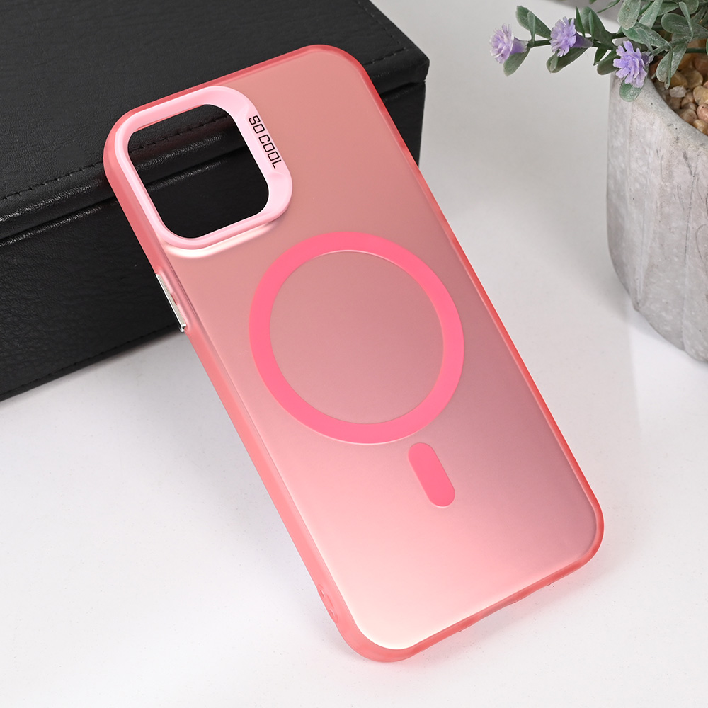Torbica Magsafe Clear za iPhone 12 6.1 roze