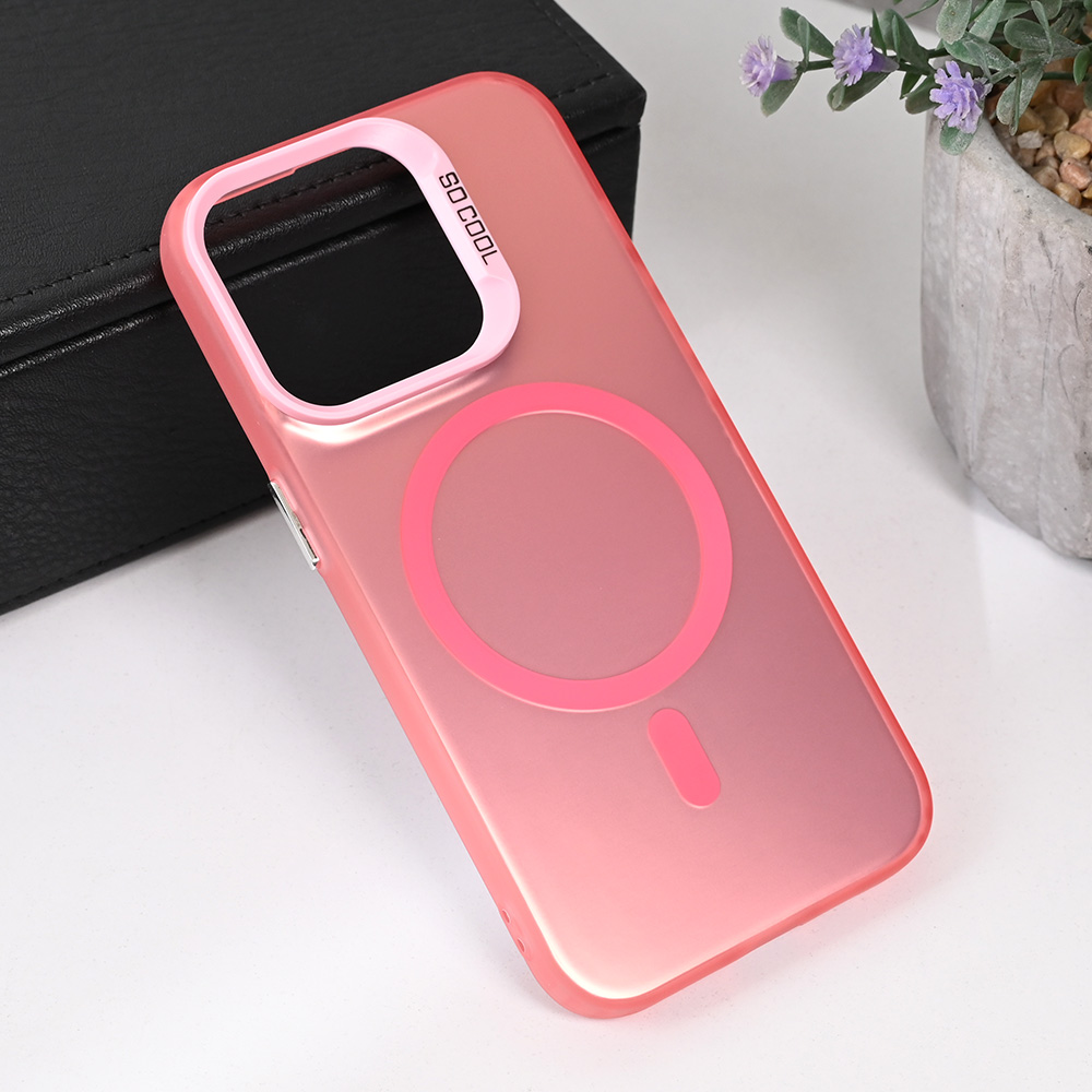 Torbica Magsafe Clear za iPhone 15 Pro 6.1 roze